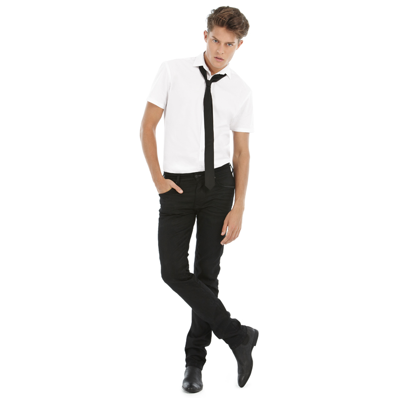 Рубашка мужская с коротким рукавом Black Tie SSL/men, белая/white, размер L