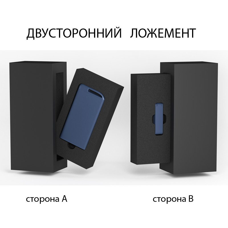 Набор зарядное устройство "Theta" 4000 mAh + флеш-карта "Case" 8Гб в футляре, покрытие soft touch, цвет темно-синий