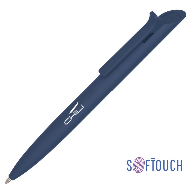 Ручка шариковая "Uran", покрытие soft touch, цвет темно-синий
