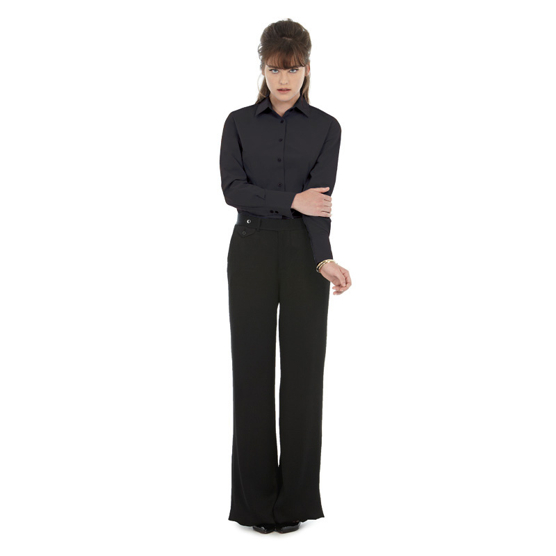 Рубашка женская с длинным рукавом Heritage LSL/women, черная/black, размер XXXL