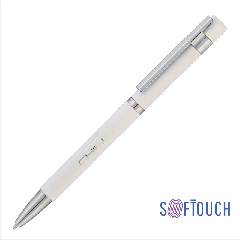 Ручка шариковая "Mars", покрытие soft touch, цвет белый