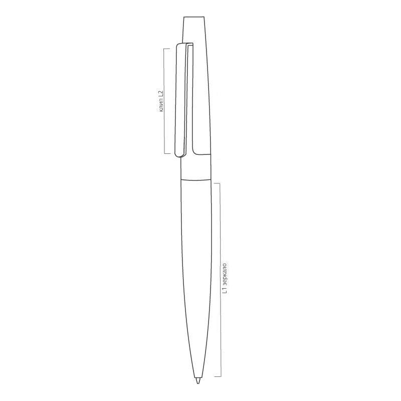 Ручка шариковая "Peri", покрытие soft touch, цвет черный с красным