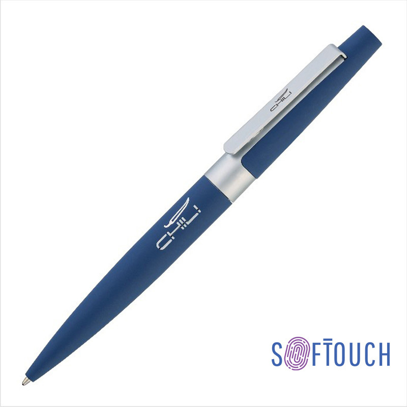 Ручка шариковая "Peri", покрытие soft touch, цвет темно-синий