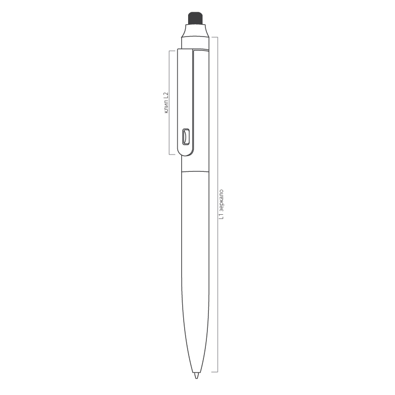 Ручка шариковая со стилусом "Jot", покрытие soft touch, цвет серебристый