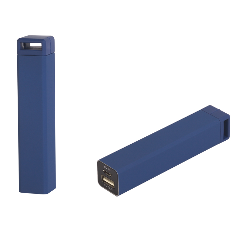 Зарядное устройство "Chida" 2800 mAh, покрытие soft touch, цвет темно-синий