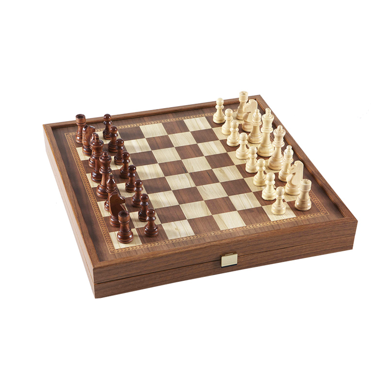 Набор игр 3 в 1 (шахматы, нарды, шашки), цвет коричневый