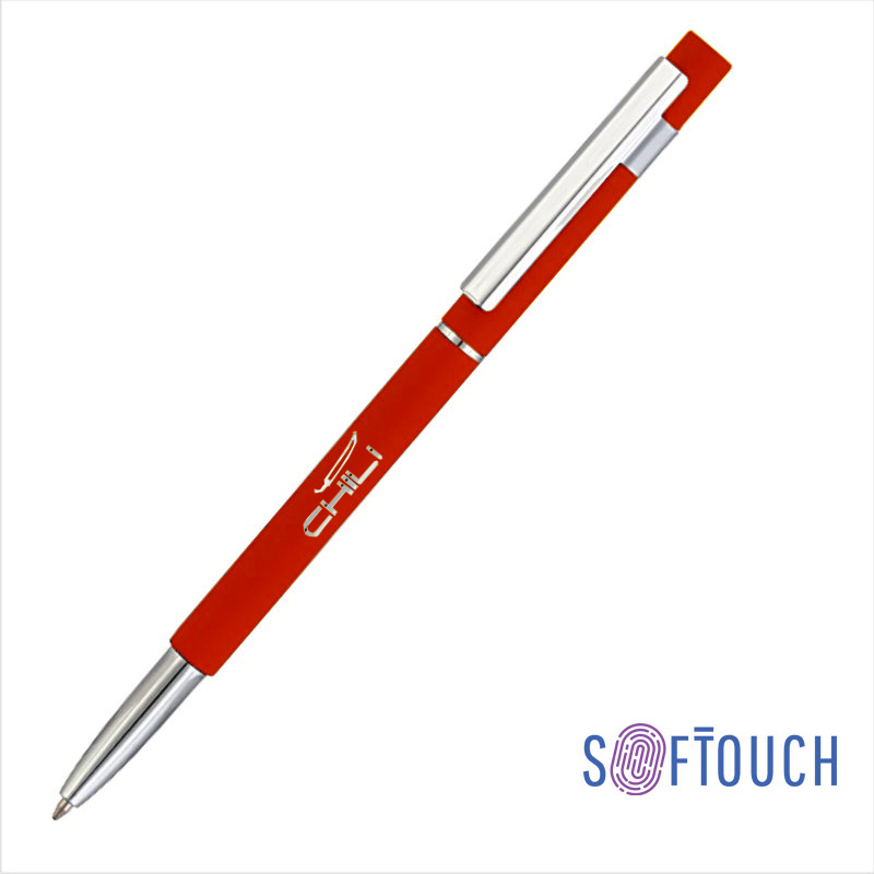 Ручка шариковая "Star", покрытие soft touch, цвет красный