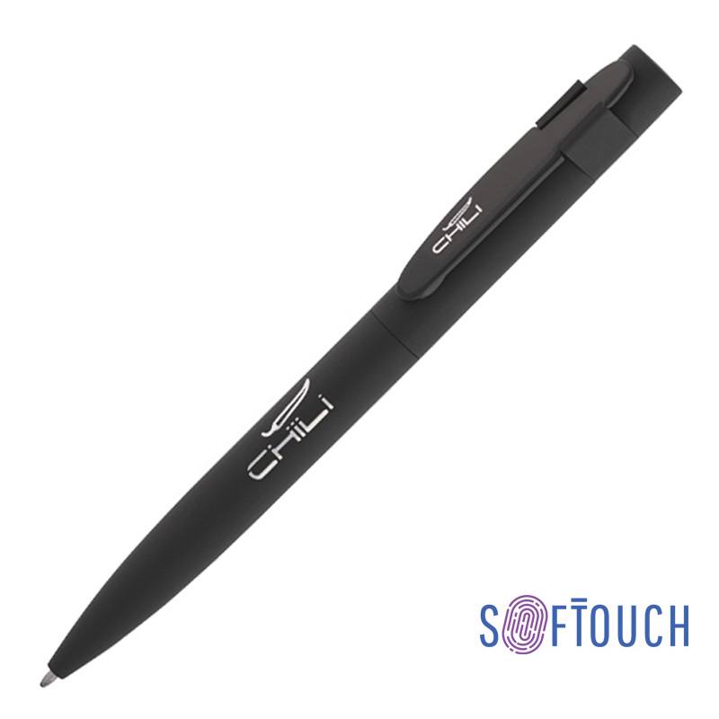 Ручка шариковая "Lip", покрытие soft touch, цвет черный