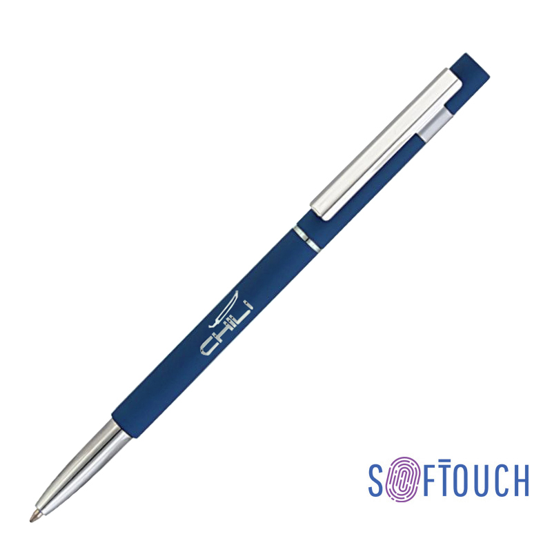 Ручка шариковая "Star", покрытие soft touch, цвет темно-синий