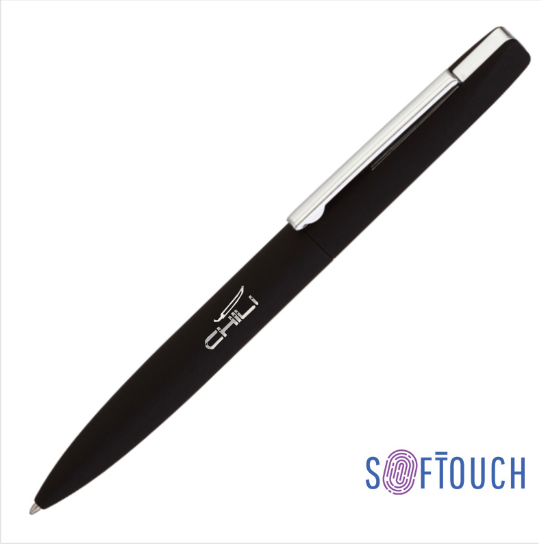 Ручка шариковая "Mercury", покрытие soft touch, цвет черный