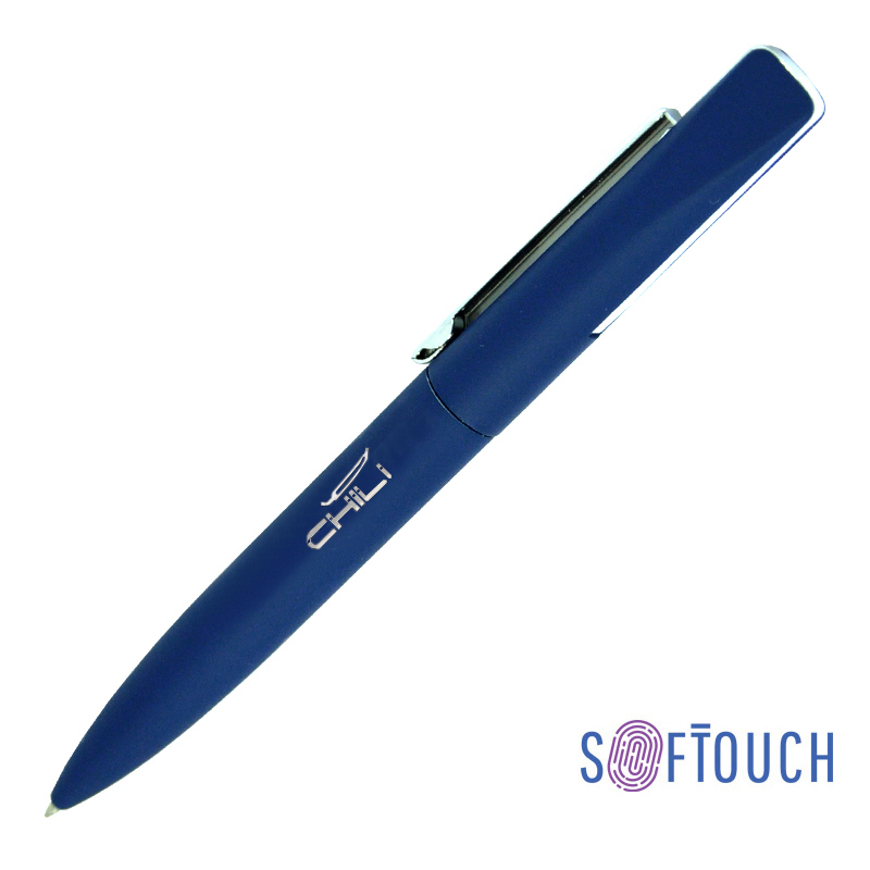 Ручка шариковая "Mercury", покрытие soft touch, цвет темно-синий