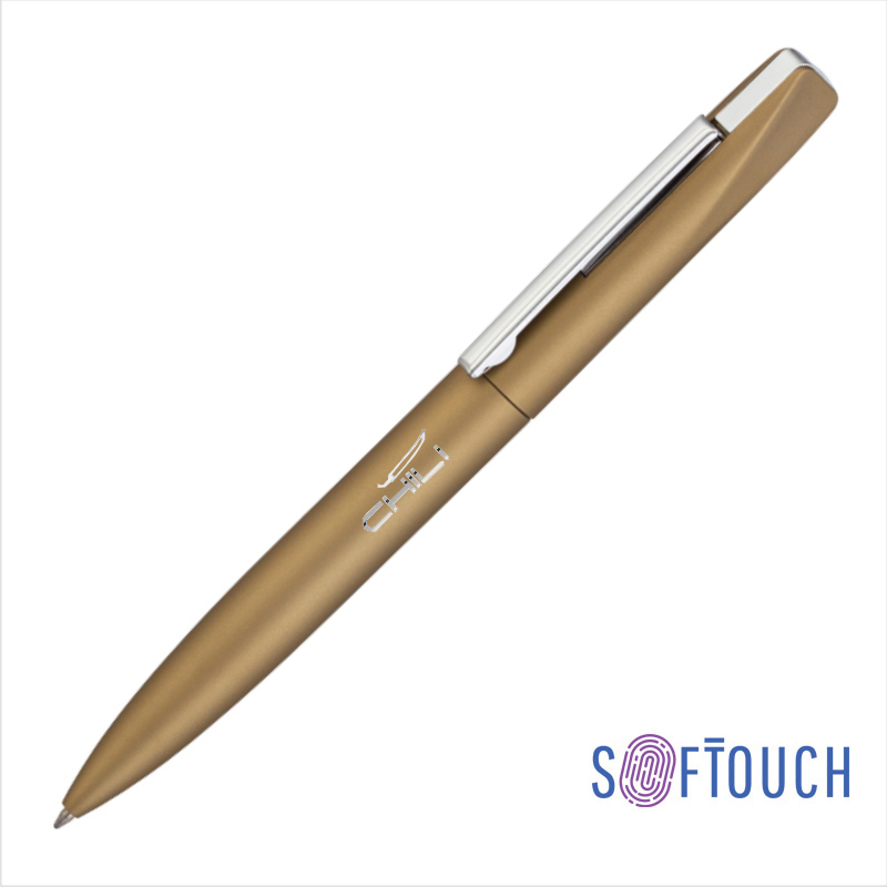 Ручка шариковая "Mercury", покрытие soft touch, цвет золотистый