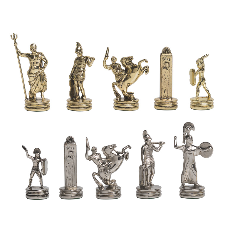 Шахматы "Греческие боги", цвет золотистый