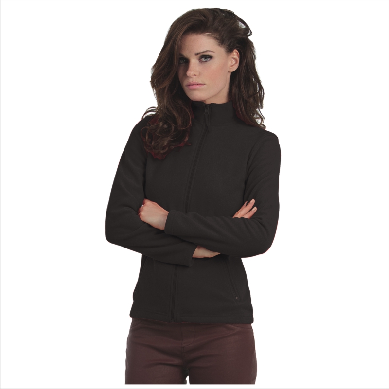 Куртка флисовая женская ID.501/women, черная/black, размер XL