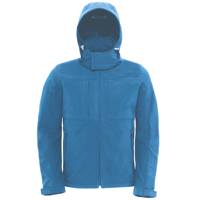Куртка мужская с капюшоном Hooded Softshell/men, лазурная/azure