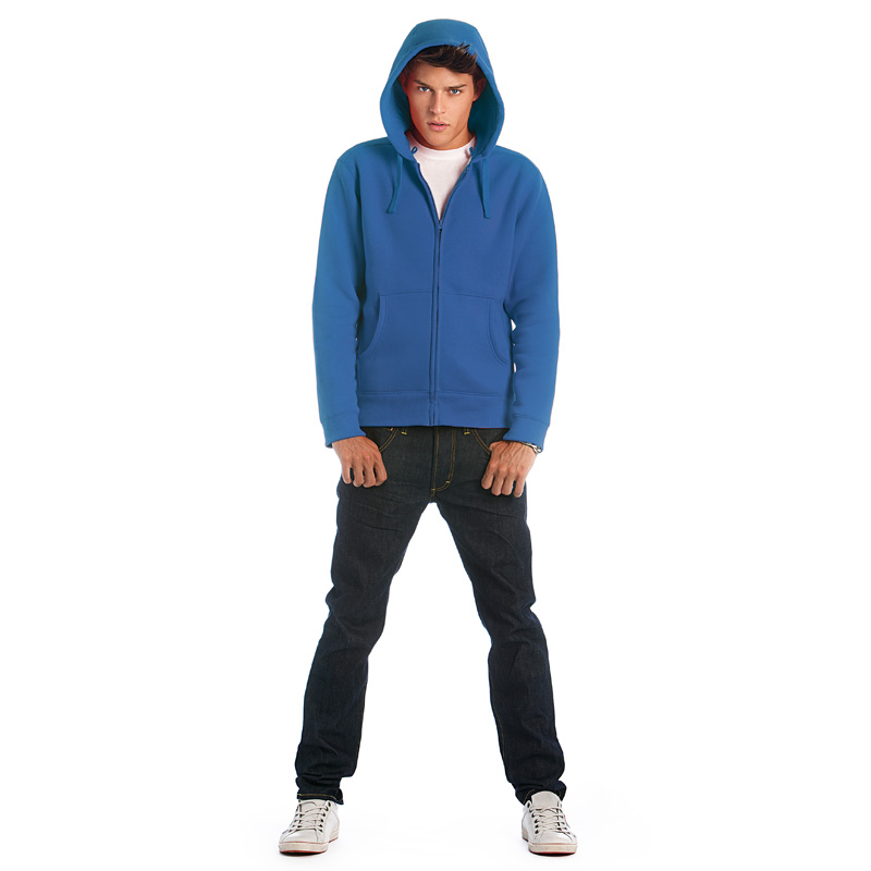 Толстовка мужская на молнии Hooded Full Zip/men, ярко-синяя/royal blue