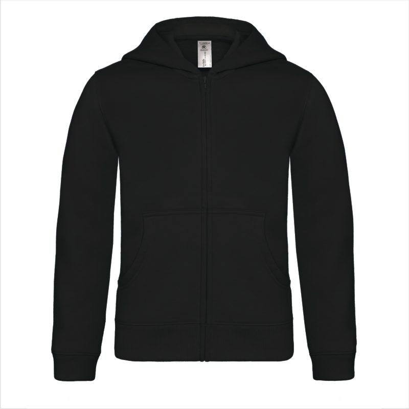 Толстовка детская Hooded Full Zip/kids, черная/black