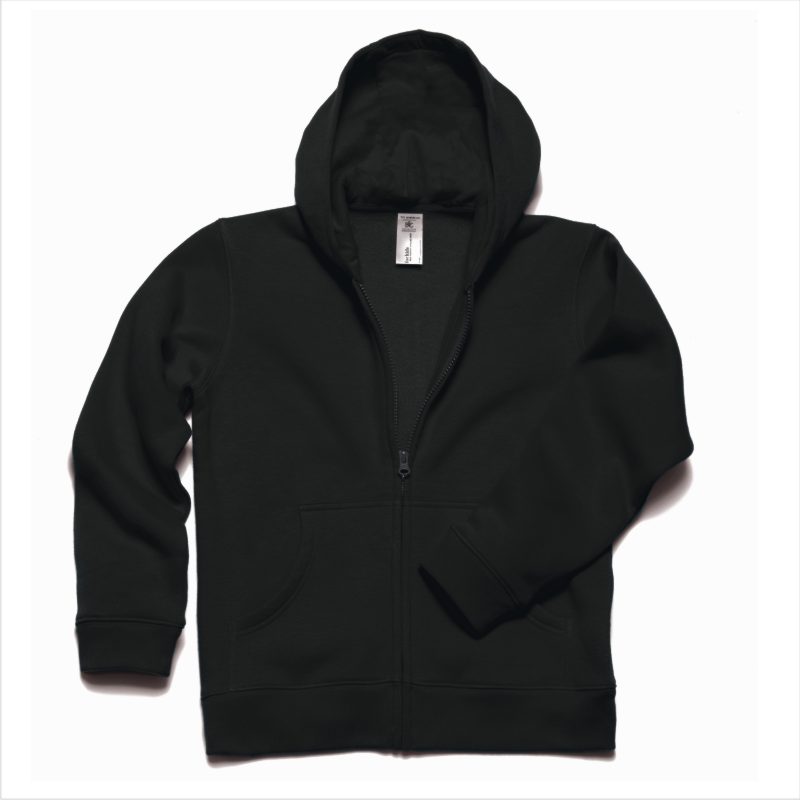 Толстовка детская Hooded Full Zip/kids, черная/black