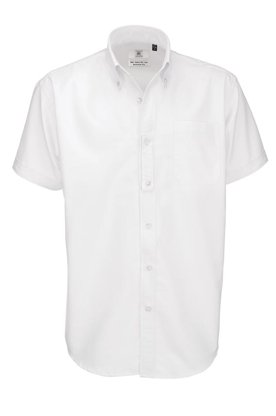 Рубашка мужская с коротким рукавом Oxford SSL/men, белая/white, размер XL