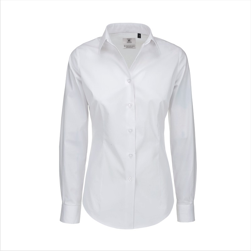 Рубашка женская с длинным рукавом Black Tie LSL/women, белая/white