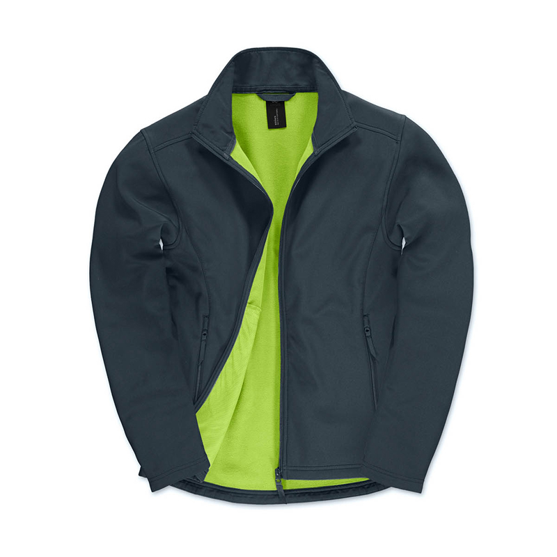 Куртка мужская ID.701 Softshell, темно-синий/зеленый неон (navy/neon green)