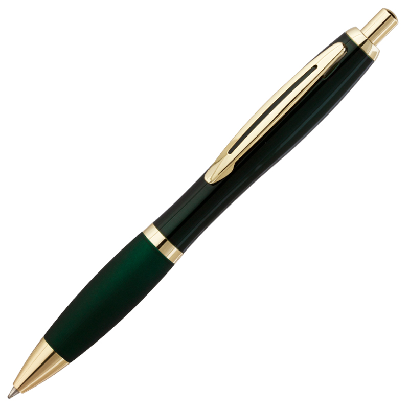 Ручка металлическая "Gold", зеленый
