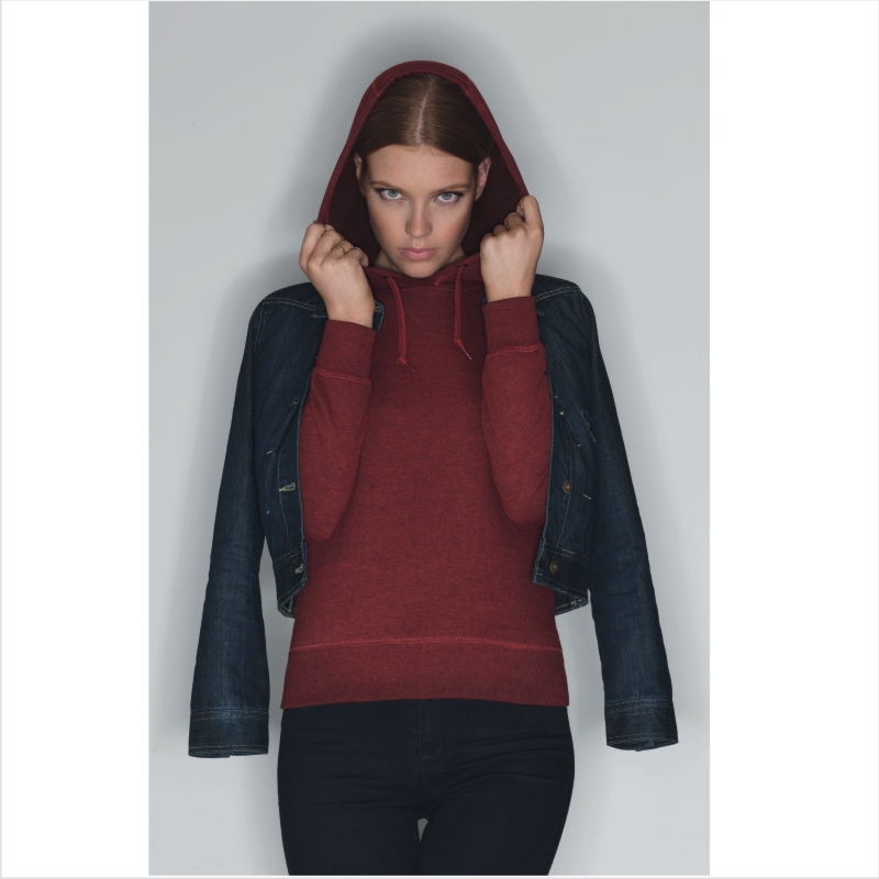 Толстовка женская DNM Universe/women, темно-бордовый/dark heather red