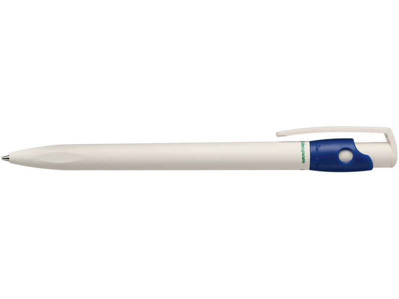 Ручка шариковая "Bari", белый/синий, синие чернила