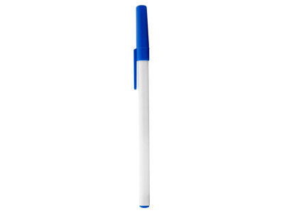 Ручка шариковая "Smart" с колпачком, белый/синий, черные чернила