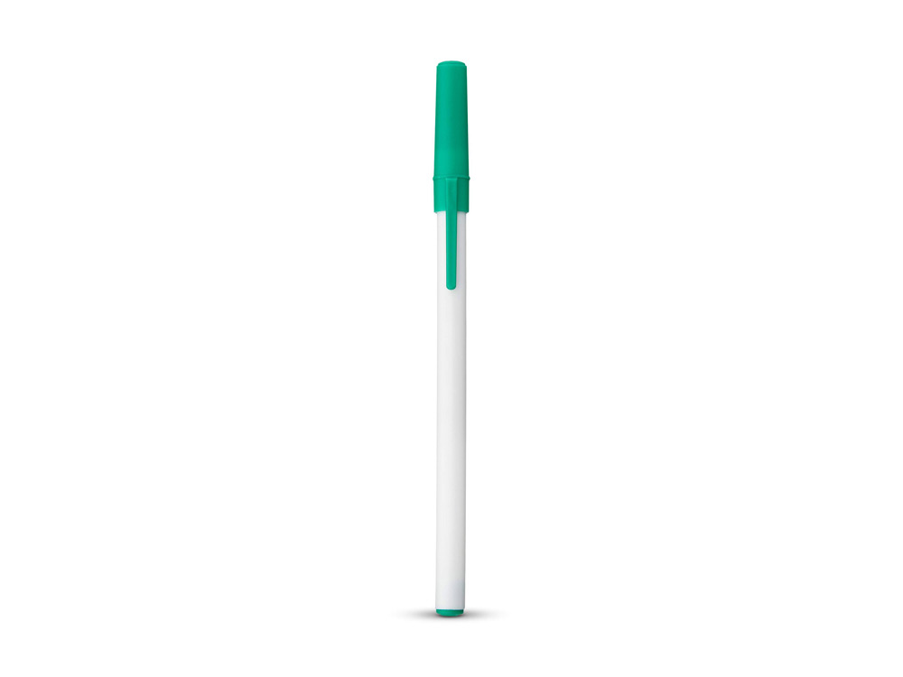 Ручка шариковая "Smart" с колпачком, белый/зеленый, черные чернила