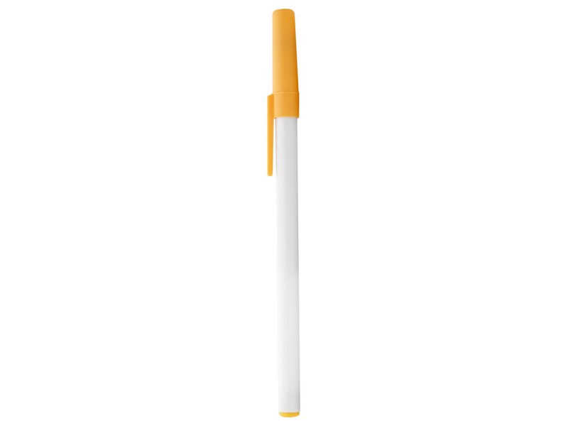 Ручка шариковая "Smart" черные чернила, белый/оранжевый
