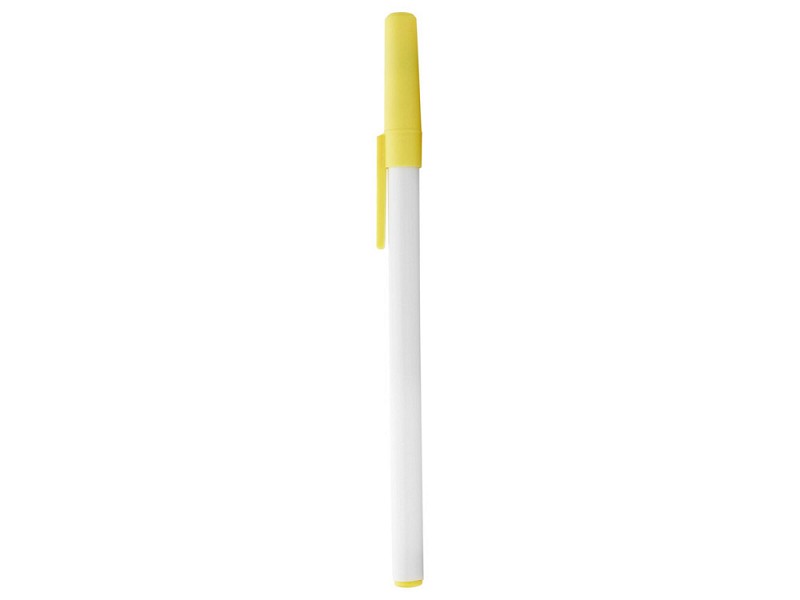 Ручка шариковая "Smart" черные чернила, белый/желтый