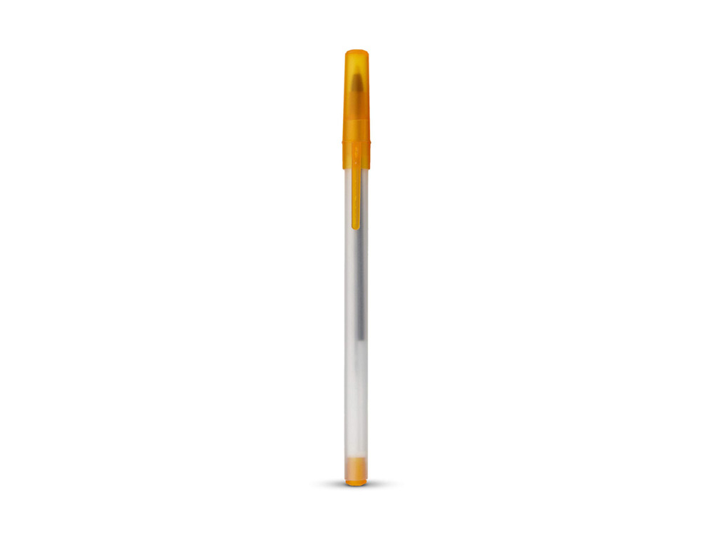Ручка шариковая "Smart" с колпачком, полупрозрачный белый/оранжевый