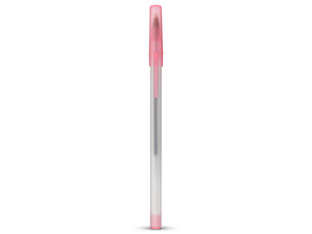 Ручка шариковая "Smart" с колпачком, полупрозрачный белый/розовый