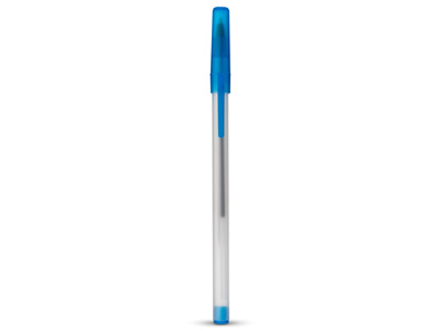 Ручка шариковая "Smart" с колпачком, полупрозрачный белый/синий