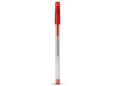 Ручка шариковая "Smart" с колпачком, полупрозрачный белый/красный