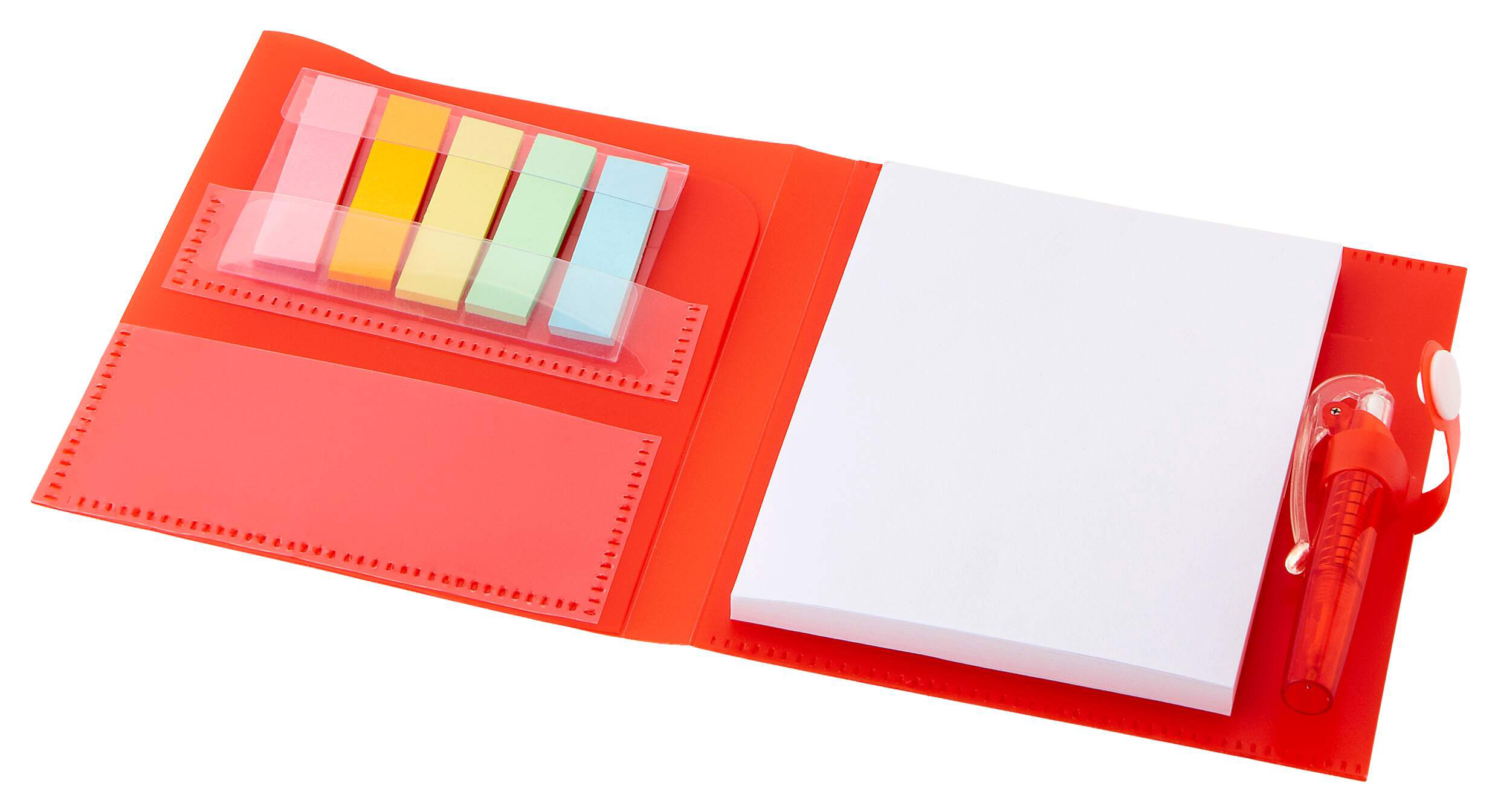 Блокнот "Cray" на 70 листов с набором стикеров и ручкой, белый