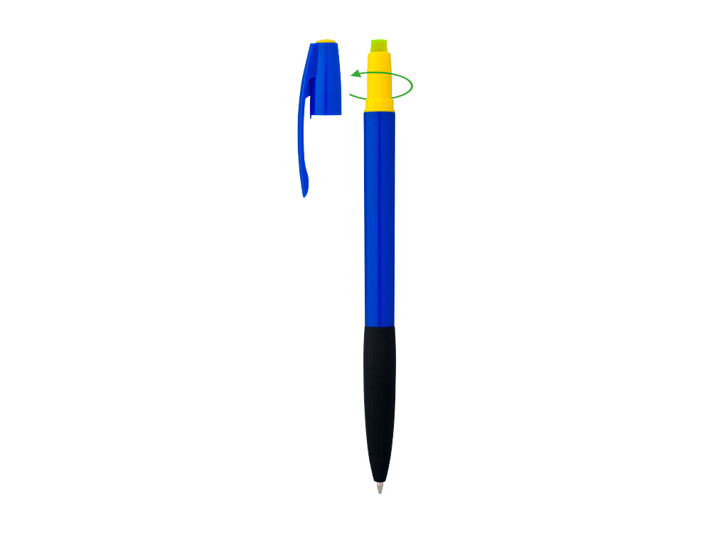 Ручка шариковая "Ansan" с восковым маркером, синий, черные чернила