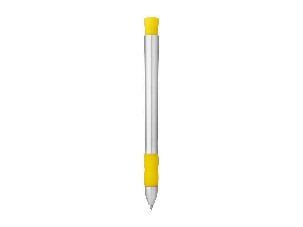 Ручка шариковая "Bulla", серебристый/желтый, черные чернила