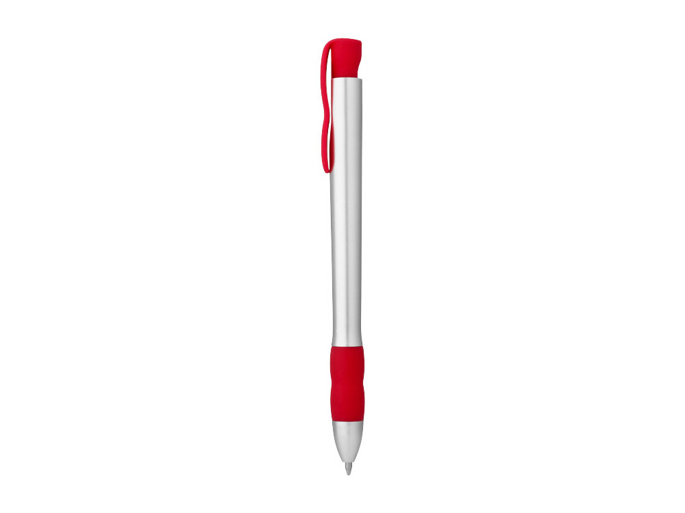 Ручка шариковая "Bulla", серебристый/красный, черные чернила