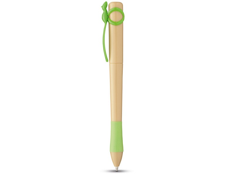 Ручка шариковая "Squirrel", бежевый/зеленое яблоко