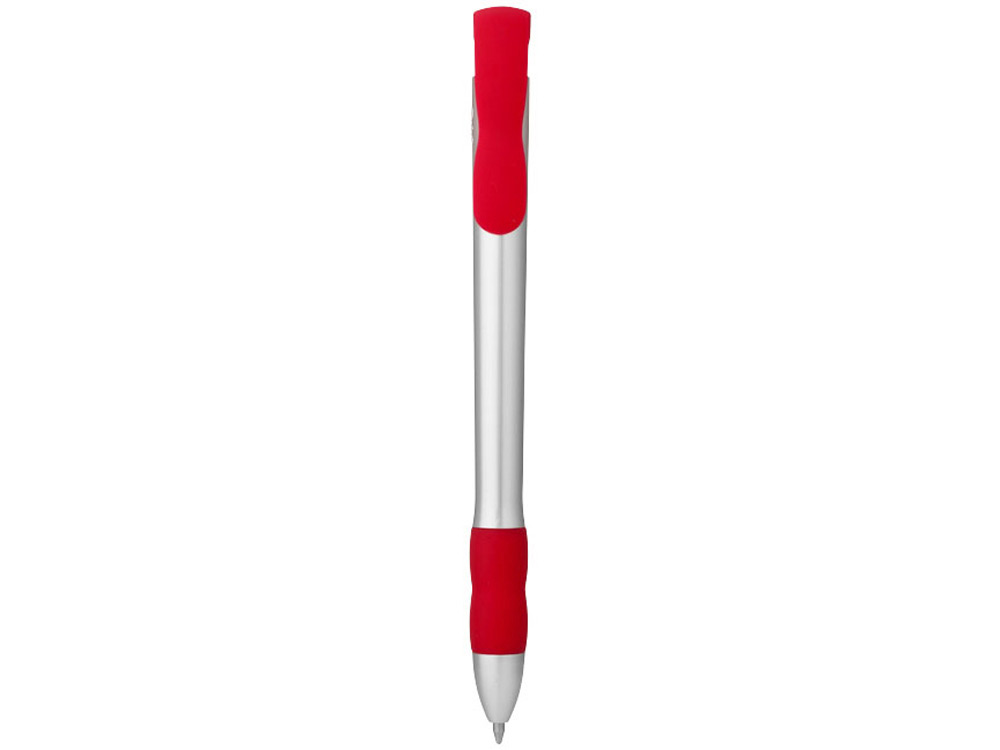 Ручка шариковая "Bulla", серебристый/красный, синие чернила