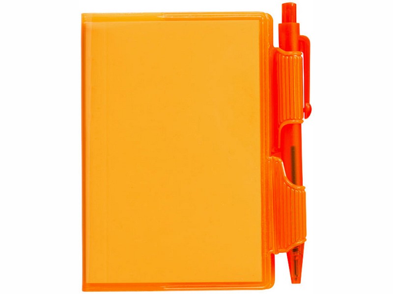 Блокнот А7 "Air" с ручкой шариковой, оранжевый
