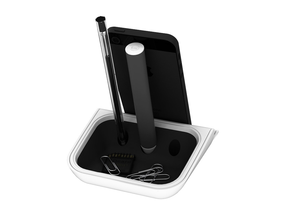 Подставка настольная "Standi" для ручек и мобильных устройств, черный