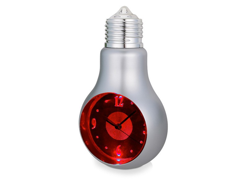 Часы настенные «Лампочка» с меняющей цвет подсветкой