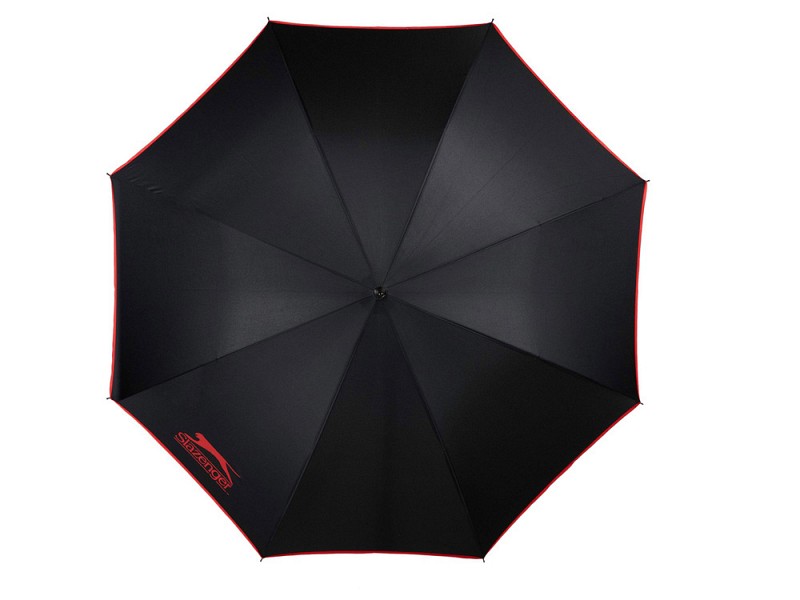 Зонт трость "Айвенго", полуавтомат 23", черный/красный