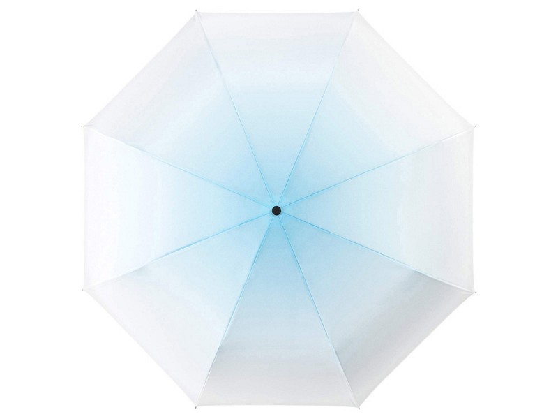 Зонт складной "Shirley" механический 21,5", белый/голубой