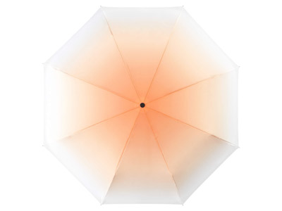 Зонт складной механический 21,5'', 2 сложения, оранжевый