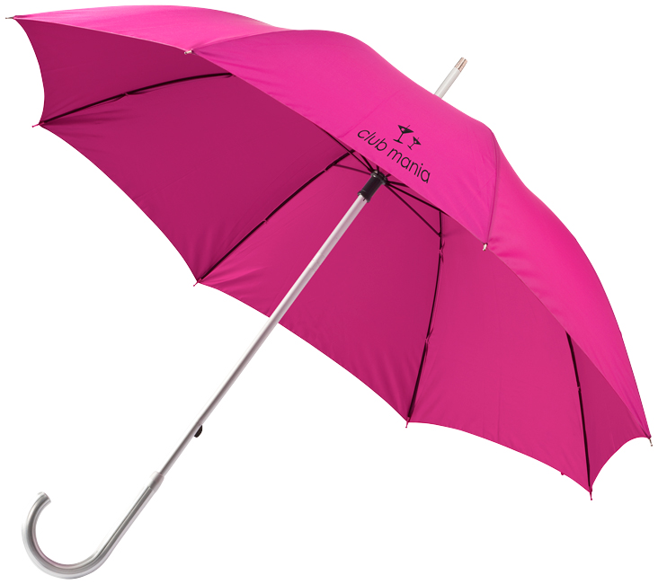 Зонт-трость механический 23'', неоновый розовый