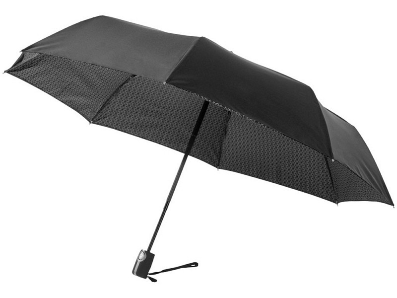 Зонт складной автоматический 21", черный